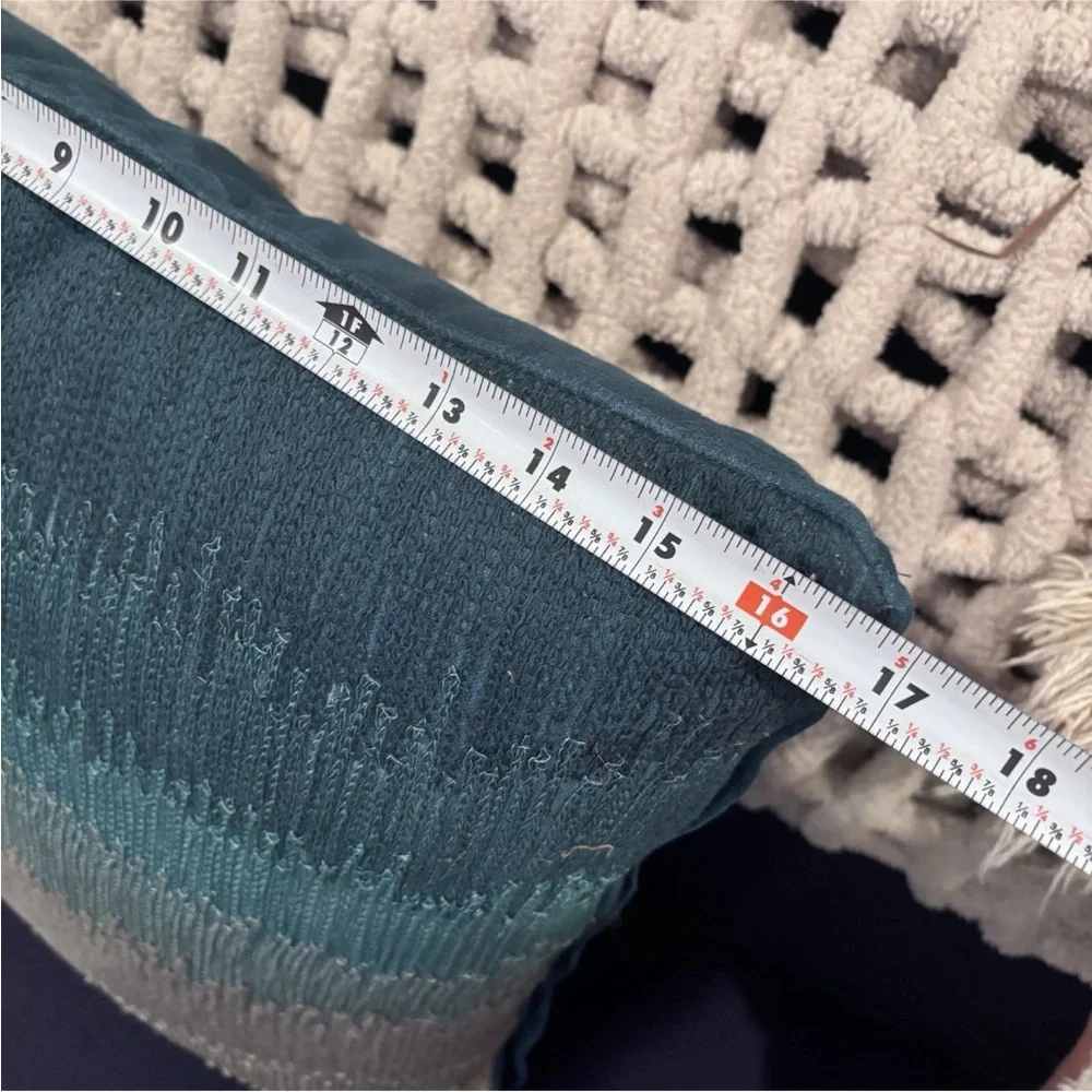 Pier 1 Teal and Cream Accent Pillow